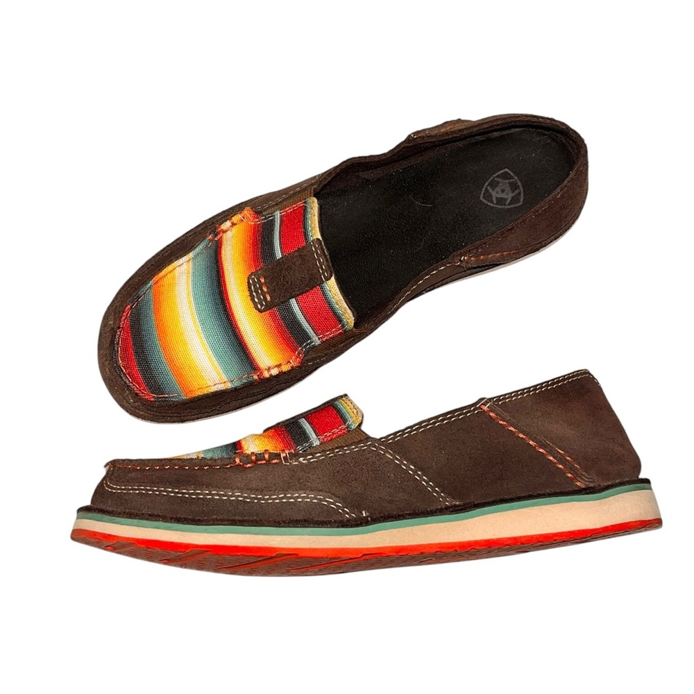 Ariat Cruiser Serape Print Brown Suede Shoes